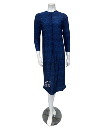 Seashells S6779 Dark Denim Swim Dress 3/4" Sleeves myselflingerie.com